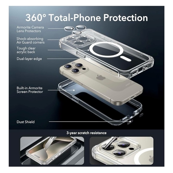 iPhone 15 Pro Max ESR Case MagSafe compatible - clear - Picture 3 of 7